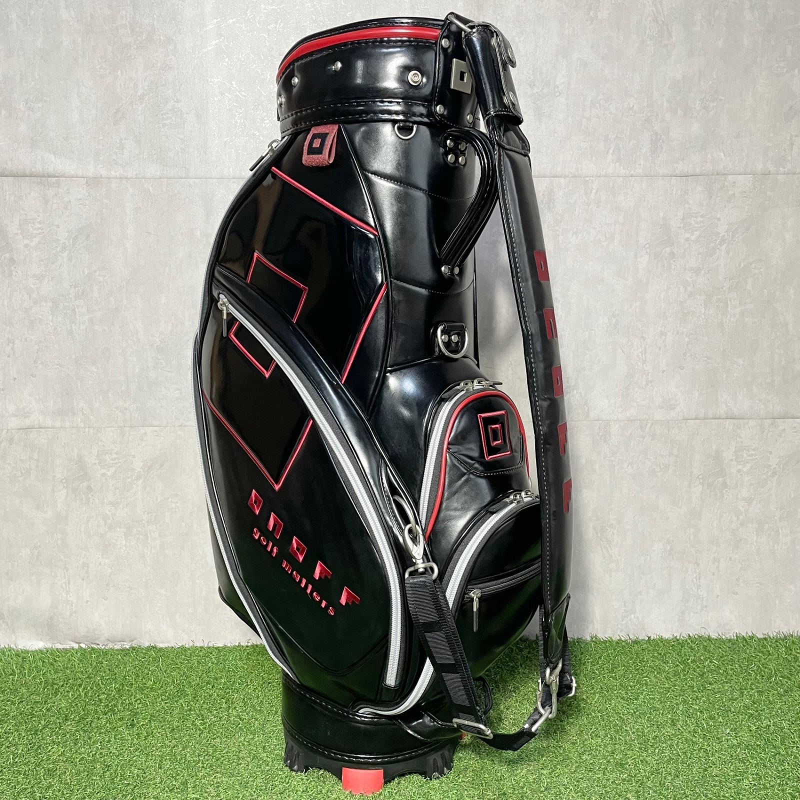 キャディバッグ ゴルフ　メンズ　オノフ レッド　9型　おまけ付き オノフ メンズ キャディーバッグ 9型 2.8kg 47インチ OB0424
