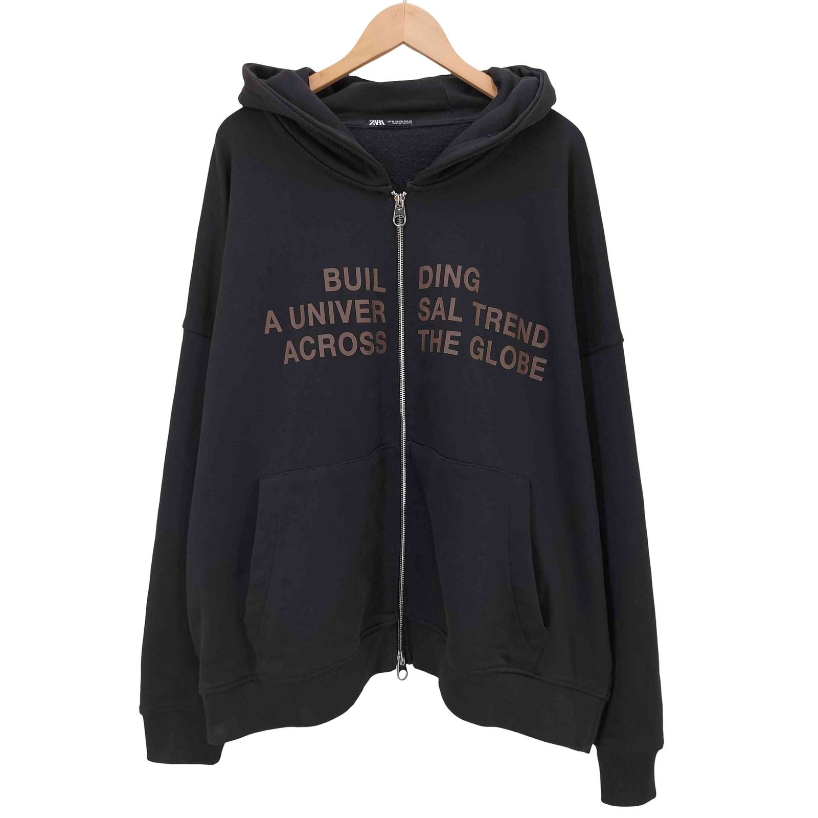 ★ドイツ発*ZARA*新作*ウォッシュ加工グラフィックフーディ/AG★ ☆ドイツ発*ZARA*新作*ウォッシュ加工グラフィックフーディ/AG