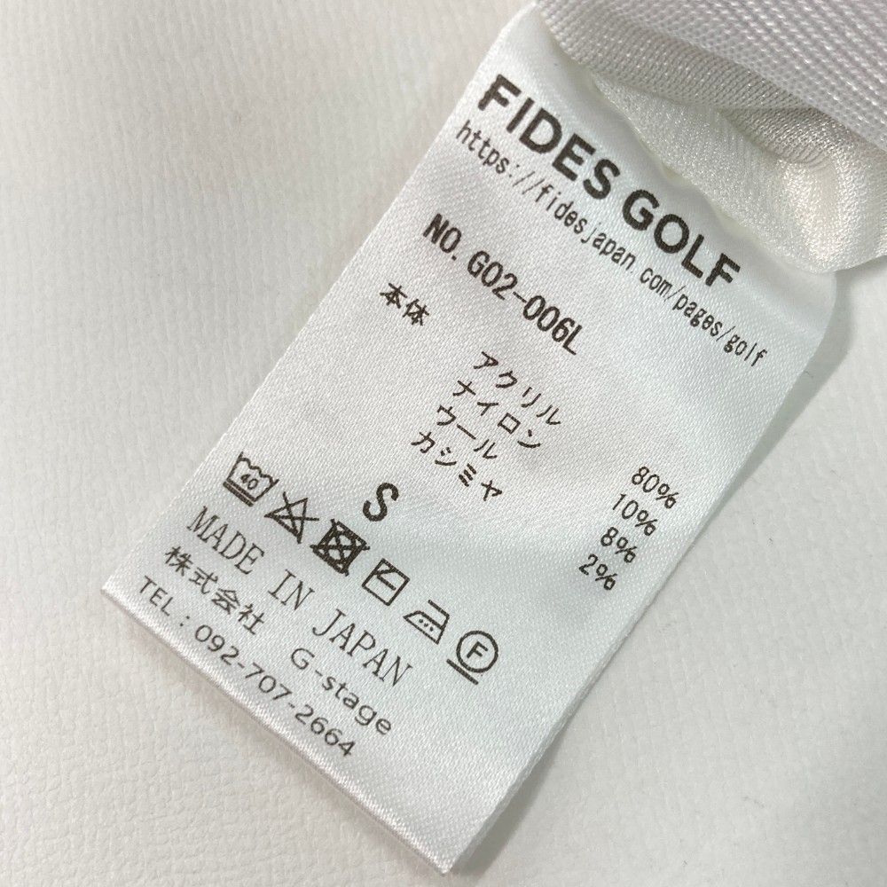 サイズ：S FIDES GOLF フィデスゴルフ カシミヤ混 ウール混