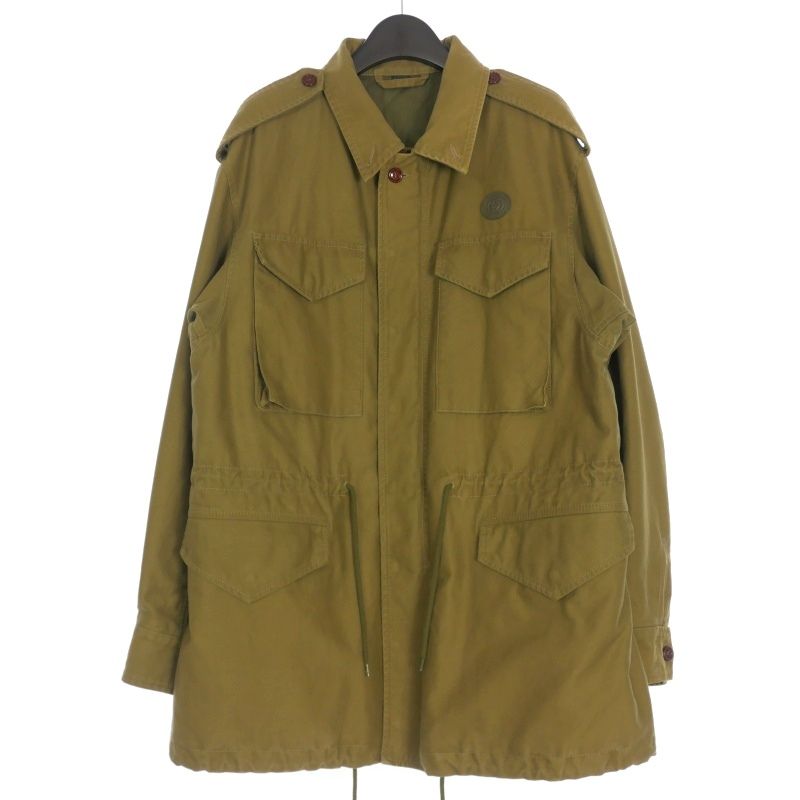 グッチ GUCCI × DISNEY DONALD DUCK ECO WASHED COTTON JACKET M-51 ミリタリージャケット ブルゾン 50 カーキ 640355 正規