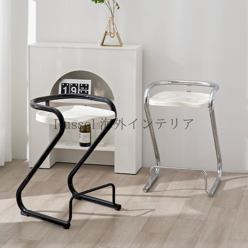 チェア 椅子 おしゃれ 一人掛け Z型 モダン 北欧風 カフェ風 韓国インテリア ホワイト シルバー ブラック ピンク コンパクト 軽量 シンプル かわいい 8-14