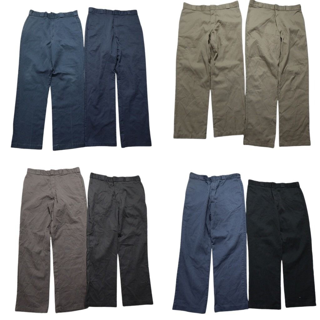古着卸 まとめ売り ディッキーズ Dickies 874 ワーク パンツ 8枚セット メンズ 36 ノープリーツ センタークリース 古着 NB9788