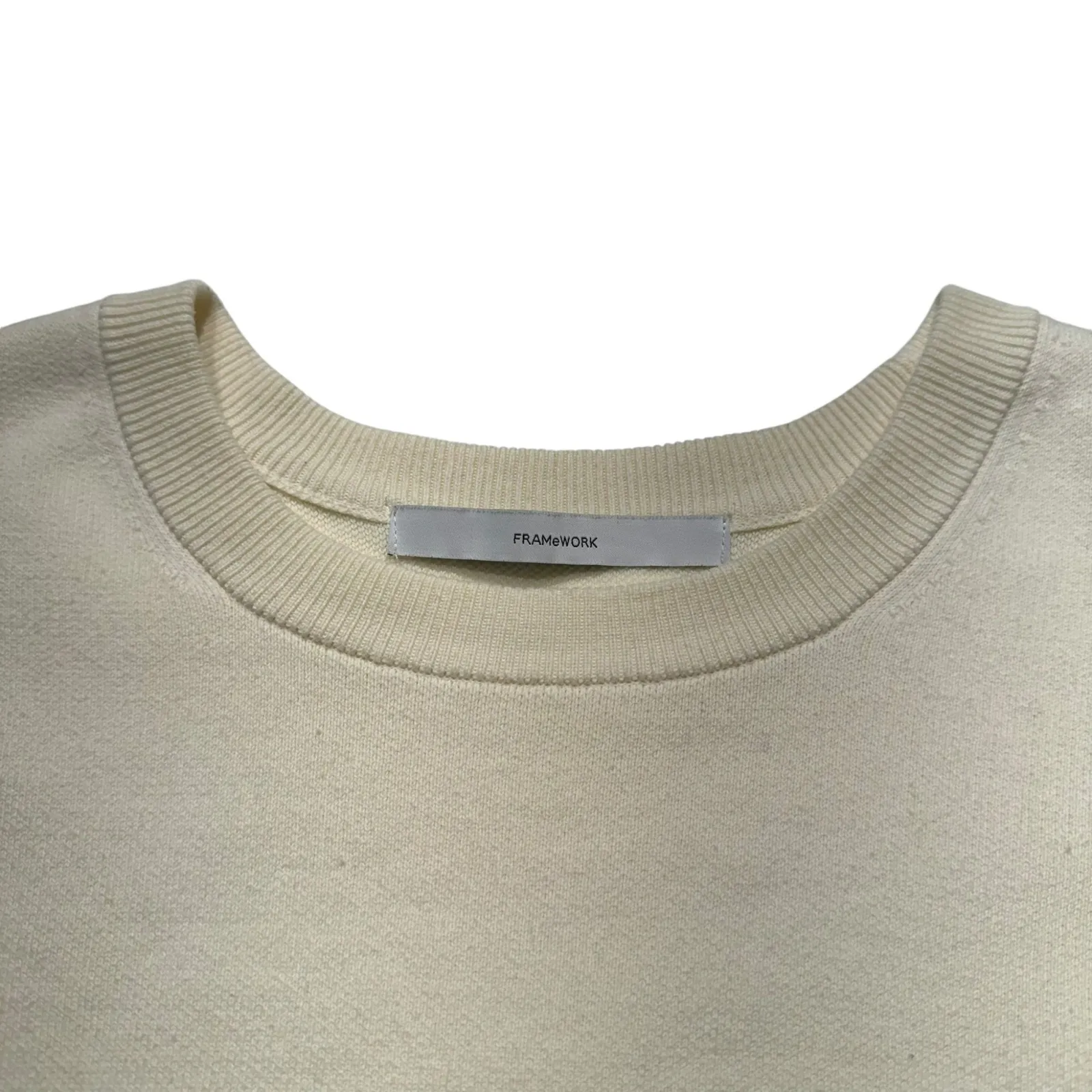 ☆新品☆フレームワークダブルジャガードプルオーバー黒 FRAMeWORK（フレームワーク）の「ダブルジャガードニットタイト