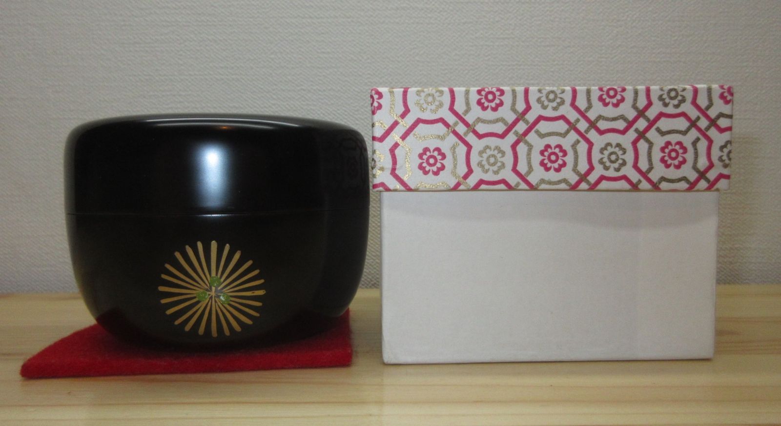 逢絢亭】茶道具 大棗 加賀塗 住吉蒔絵 内梨地 木製 芝野紫光 共箱入り