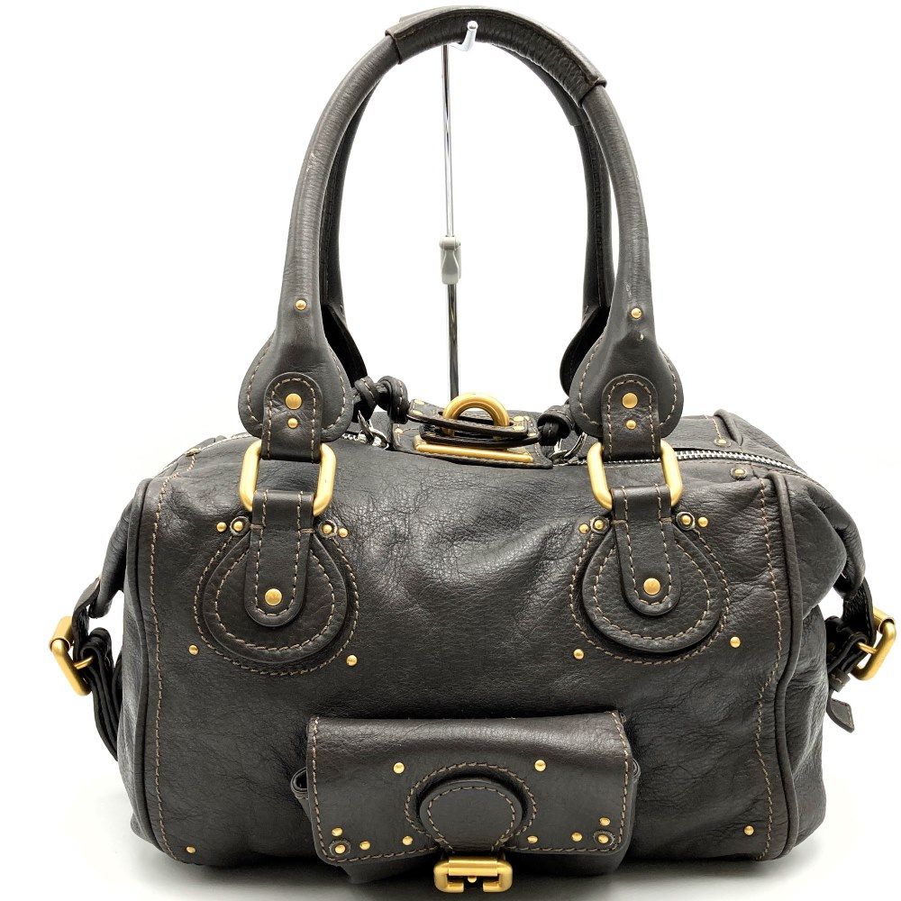 クロエ パディントン ミニ ハンドバッグ ショルダーバッグ 2way 黒