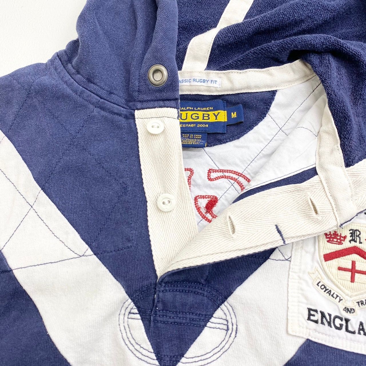 ラグビー ラルフローレン ラガーシャツ フード付き パーカー M