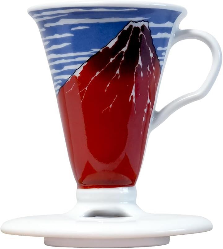 コニカル30 Conical30 シングル コーヒードリッパー 透過ドリッパー Tarachine たらちね 1杯用 計量スプーン 紙フィルター付 赤富士 有田焼
