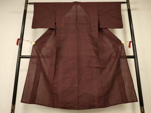 平和屋着物 夏物 小紋 紗 ちぢみ織 霞文 AABB6721jd