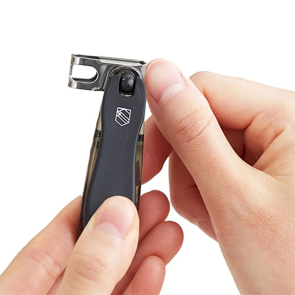 Steinder 爪切り 360度回転 ステンレス 切れ味抜群 飛び散り防止 ギフト 爪やすり 大人用 ブラック Steinder 爪切り 360度回転 ステンレス 切れ味 飛び散り防止 ギフト 爪