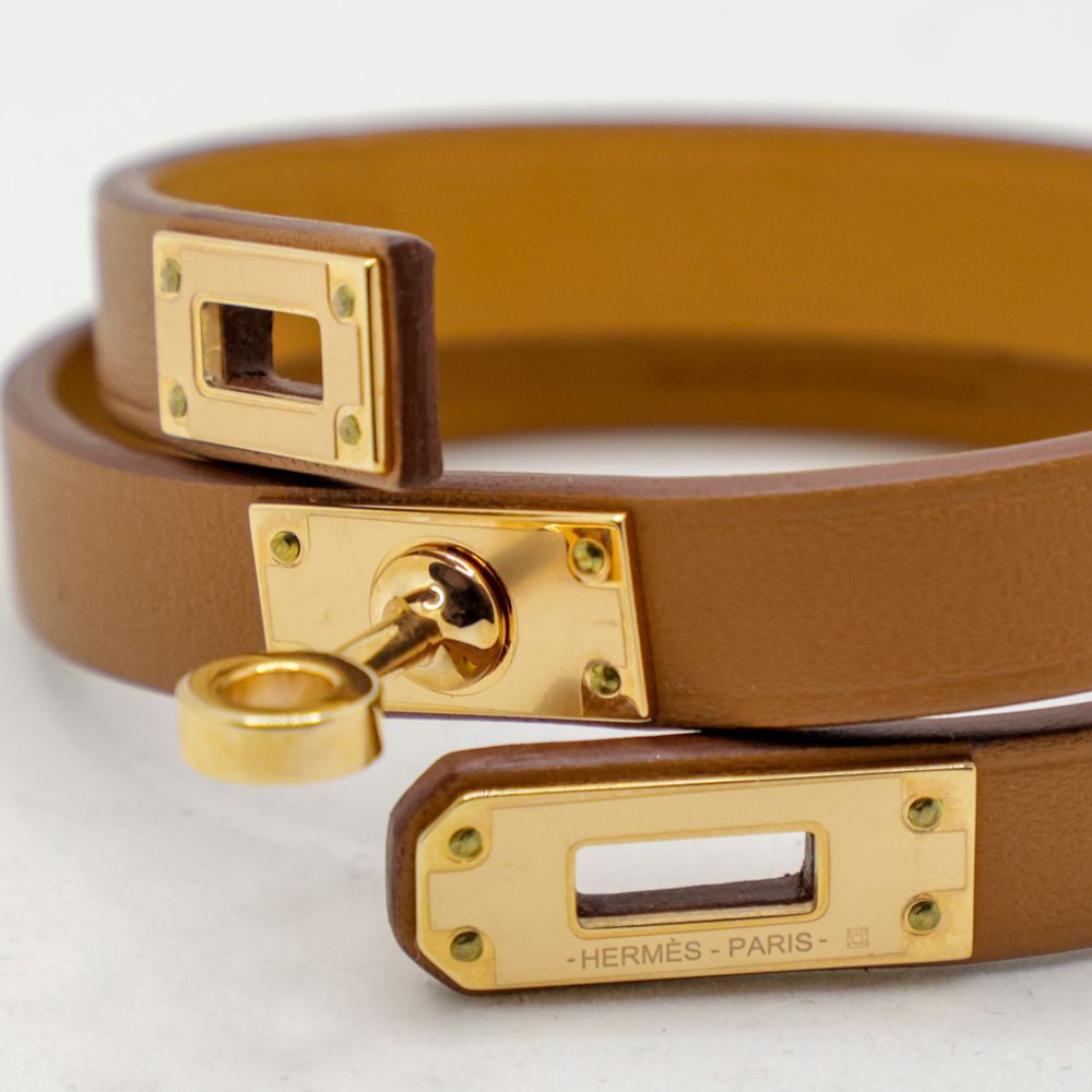 エルメス HERMES ミニ ケリー ドゥブルトゥール ブレスレット ゴールド