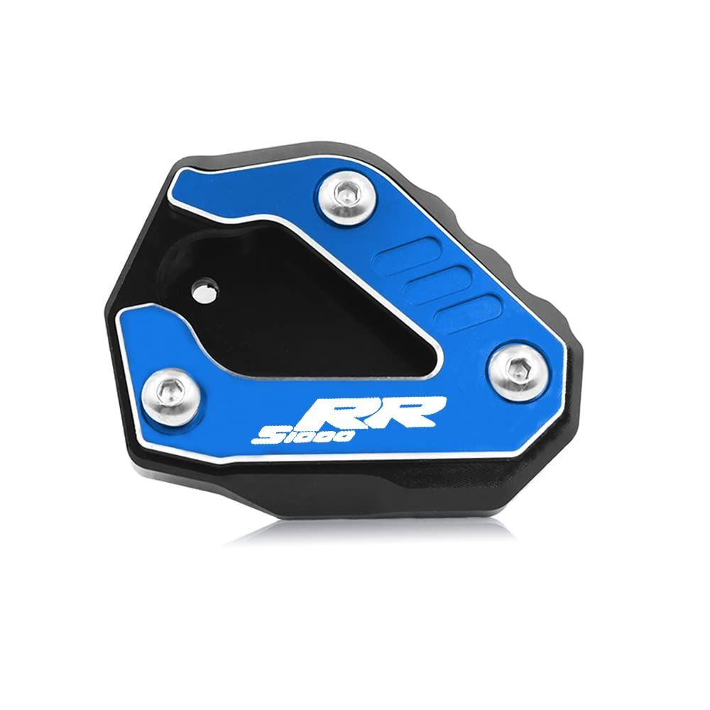 For S1000RR S1000 RR S 1000 RR 2019-2022 2023 オートバイキックスタンドサイドスタンド拡大延長パッド s1000 rr アクセサリー (青)