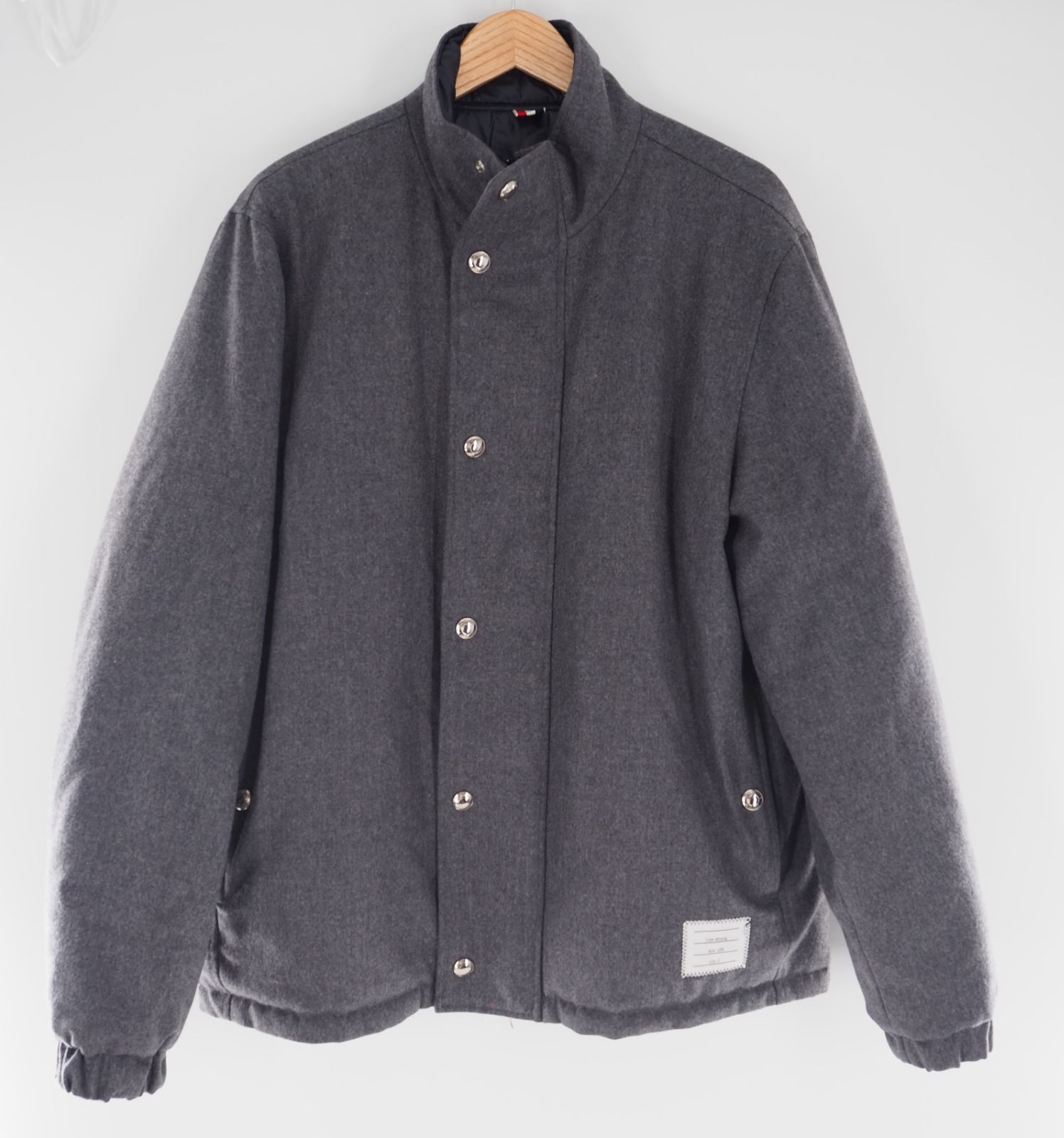 THOM BROWNE/トムブラウン 4bar リバーシブルダウンジャケット グレー 