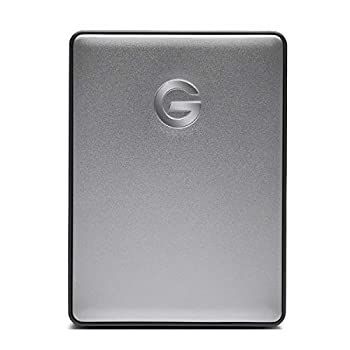 【中古】 G-Technology ポータブルHDD 2TB スぺースグレイ G-DRIVE Mobile USB-C 0G10317