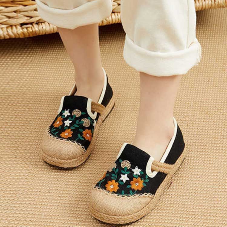 PRADA スリッポン エスパドリーユ 花柄 ジュート PRADA スリッポン エスパドリーユ 花柄 ジュート