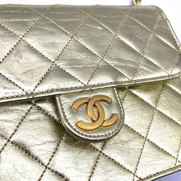 良品 CHANEL シャネル ミニマトラッセ プッシュロック チェーン ショルダー バッグ ゴールド a1279 CHANEL シャネル ミニマトラッセ プッシュロック チェーン ショルダー