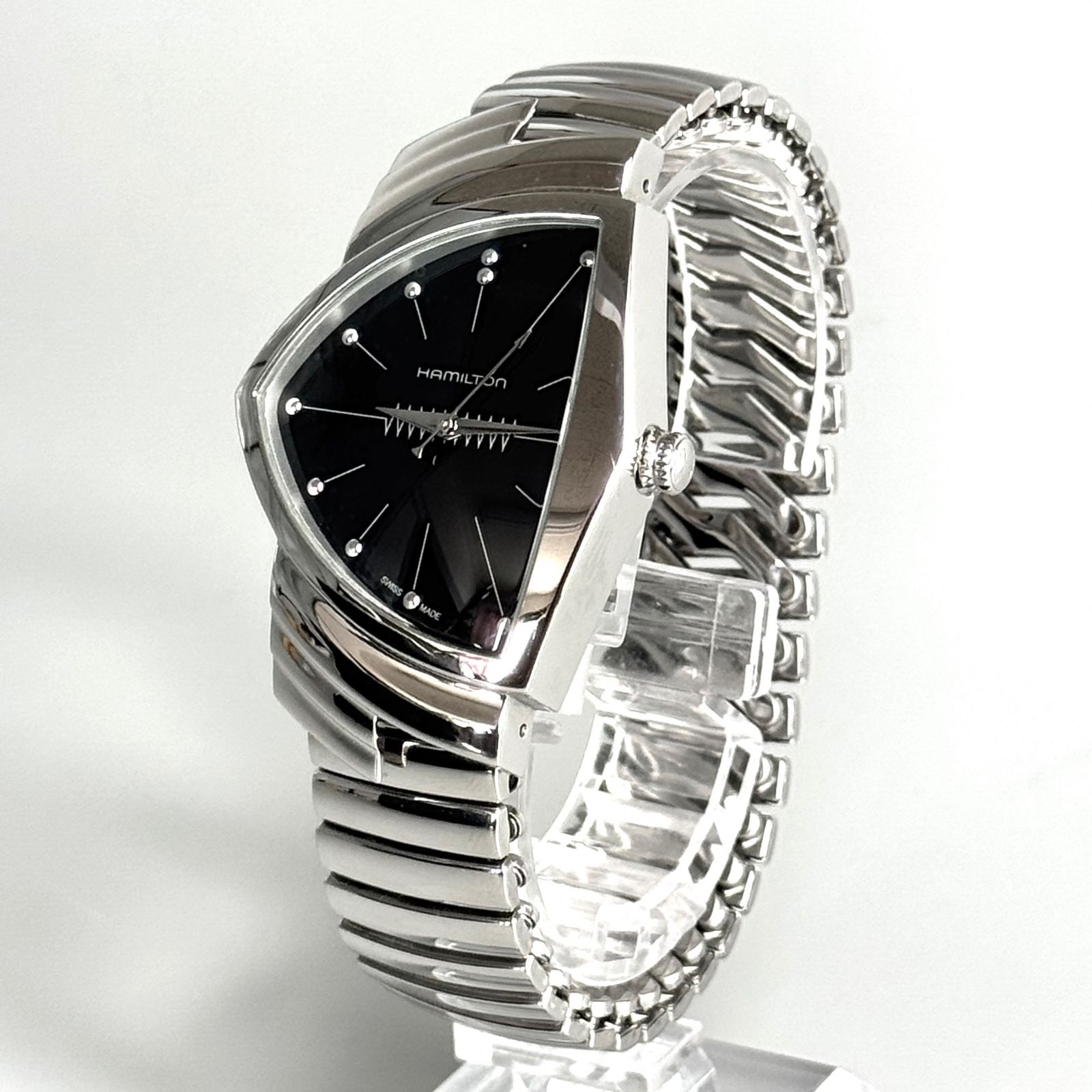 大特価 ハミルトン ベンチュラ クォーツ 黒文字盤 純正革ベルト