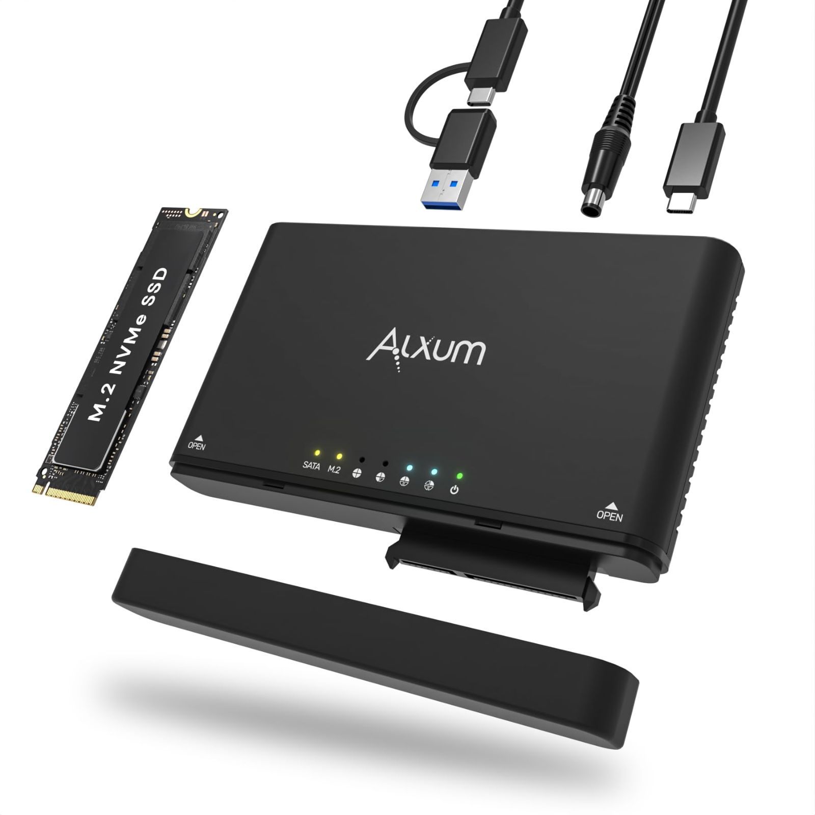 新着商品 クローン スタンド HDD|SSD両対応 Type-C USB SATA 3.2 と Gen2 10Gbps高速データ転送 M.2 Mキー|B Mキー クローン NVMe 2.5|3.5インチ SATA対応 PCIe HDDデータコピー Alxu