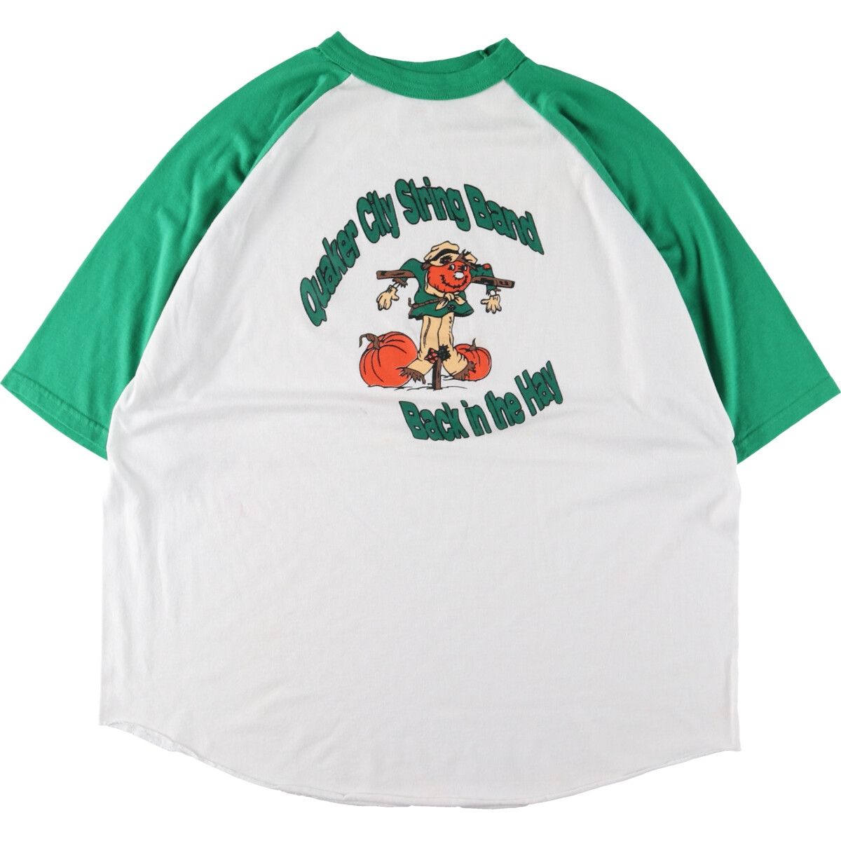 古着 AUGUSTA 五分袖 ラグラン プリントTシャツ メンズXXL /eaa437302