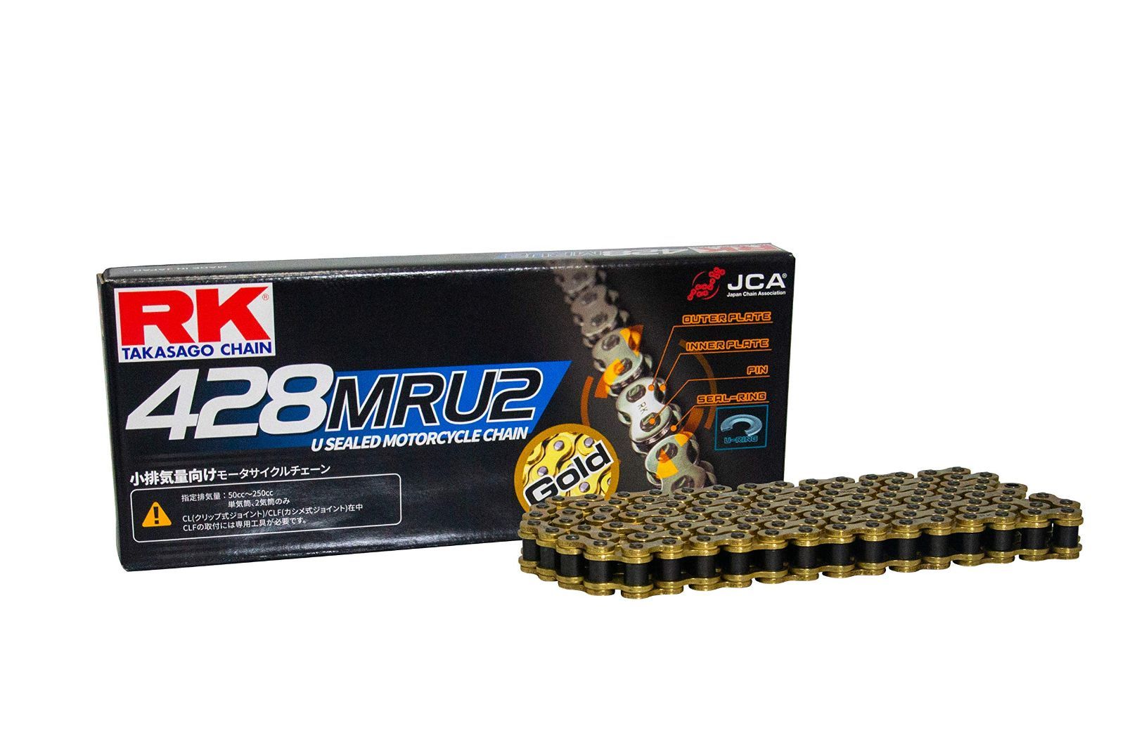 110L アールケー(RK) シールチェーン GC428MRU2 ゴールド110L クロスカブ、セロー225、GSX-R125等 GC428MRU2110