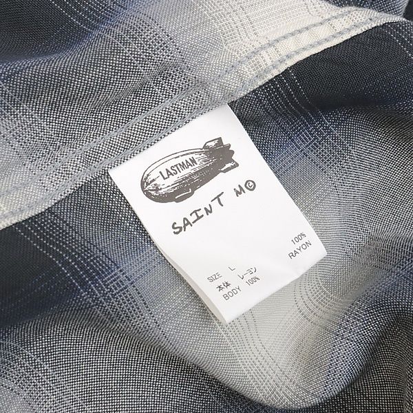SAINT MICHAEL 銀座店 セント マイケル 新品 25SS SAINT Mxxxxxx × LASTMAN チェックシャツ size:L グレー系 98808 SAINT MICHAEL 銀座店 セント マイケル 新品 25SS SAINT Mxxxxxx