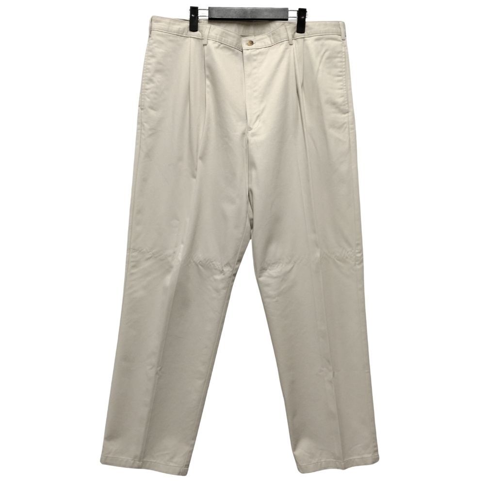 L.L.BEAN エルエルビーン タック入り チノパンツ 大きいサイズ ライトベージュ系 サイズW42 L34 正規品 / B5709