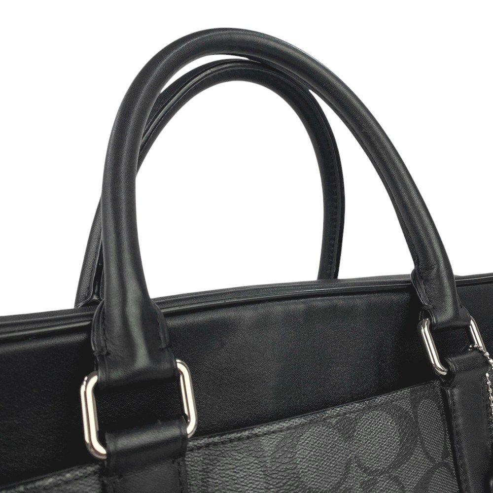 □中古□ コーチ 2way ビジネス ショルダー バッグ シグネチャー