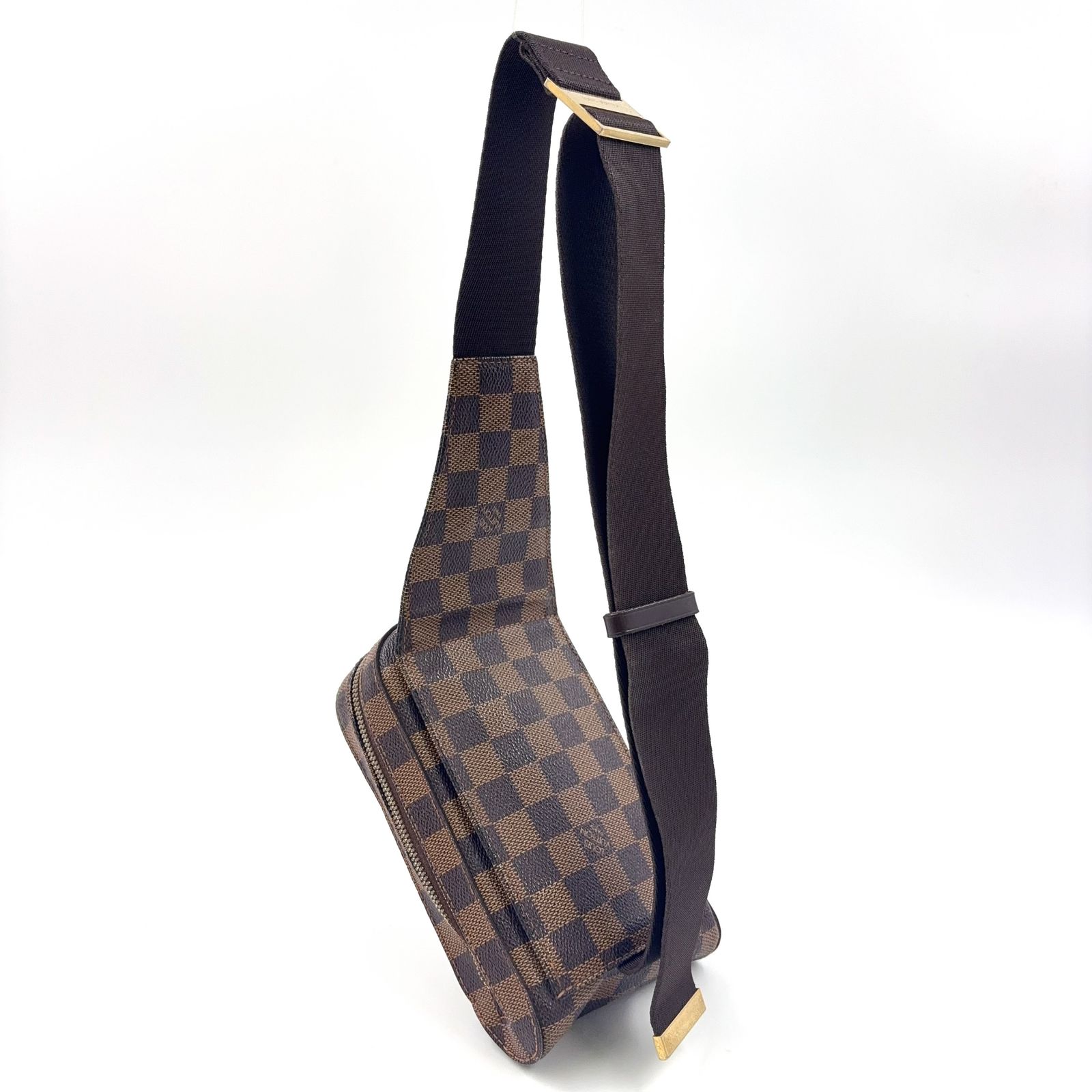 LOUIS VUITTON ジェロニモス ダミエ PVC ブラウン ボディバッグ LOUIS VUITTON ジェロニモス ダミエ PVC ブラウン ボディバッグ