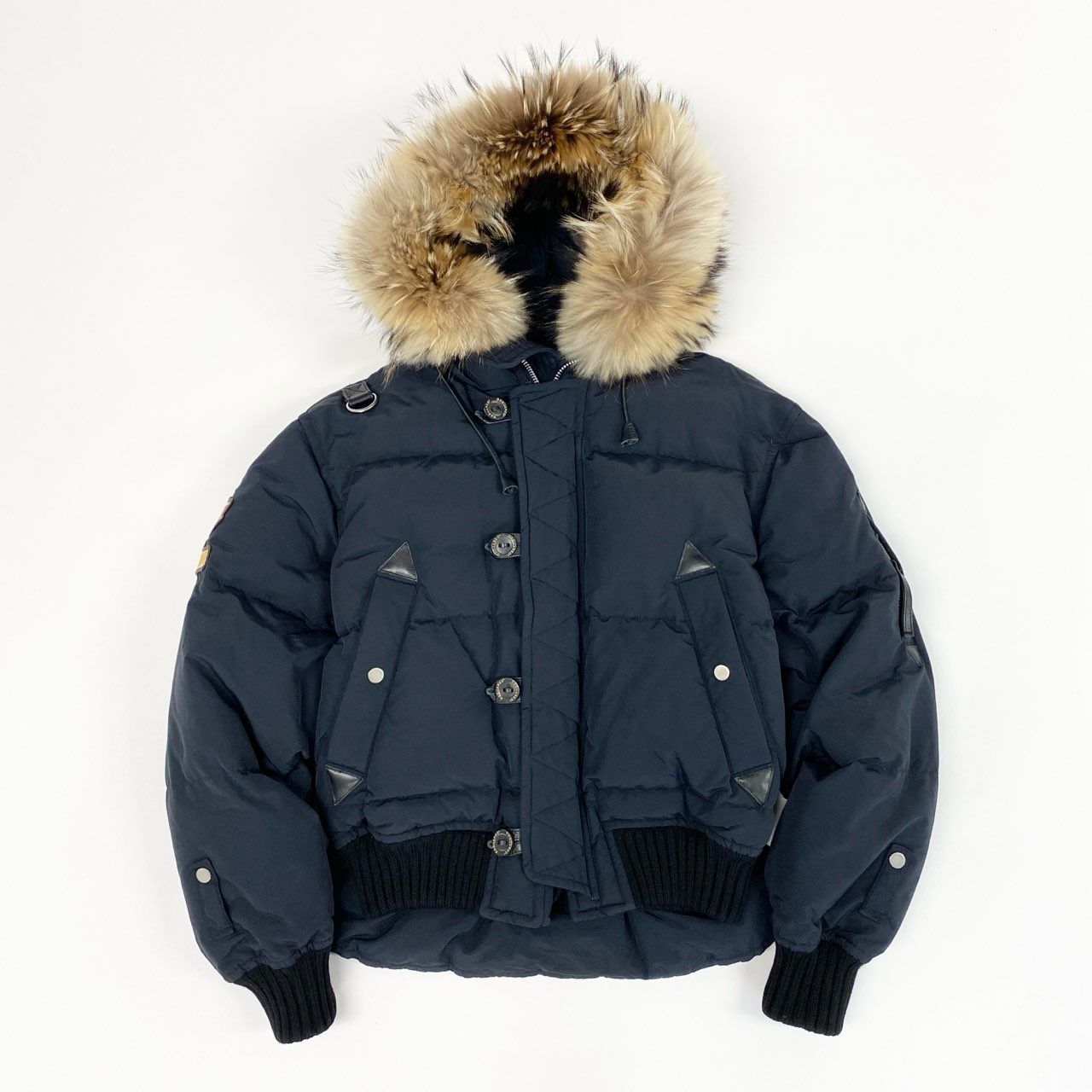 47c4 DSQUARED2 ディースクエアード ラクーンファー ショートダウン 