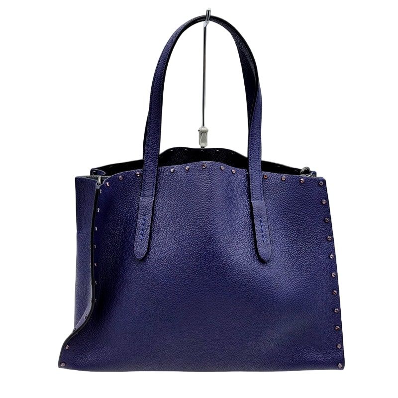 中古品】COACH コーチ 2WAY TOTE BAG 38629 チャーリーキャリーオールクリスタルリベット トートバッグ カバン 鞄  カラー：ネイビー レディース 【180-241110-as-20-izu】 - メルカリ