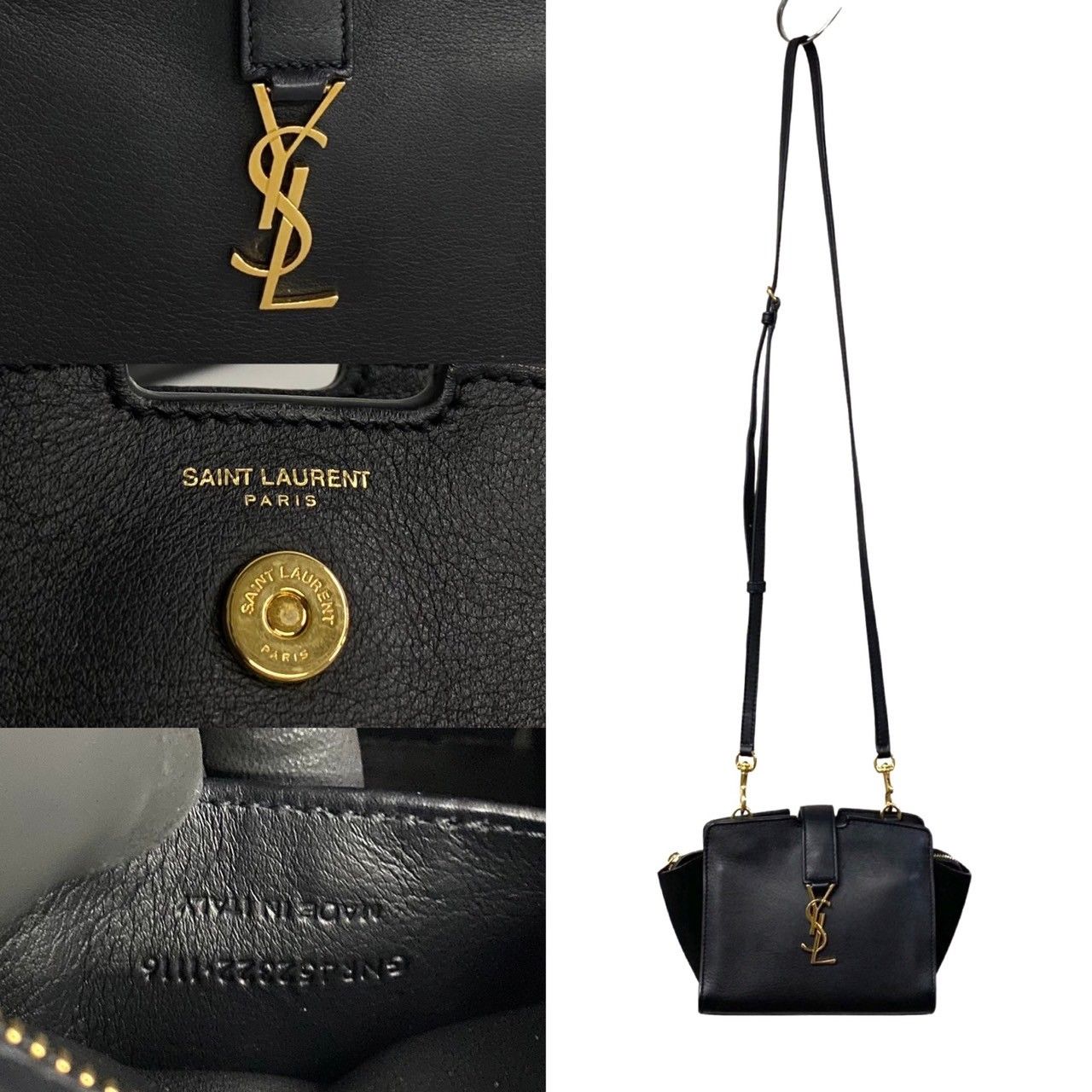 極 美品 箱 袋付 SAINT LAURENT PARIS サンローランパリ YSL ロゴ トイ 