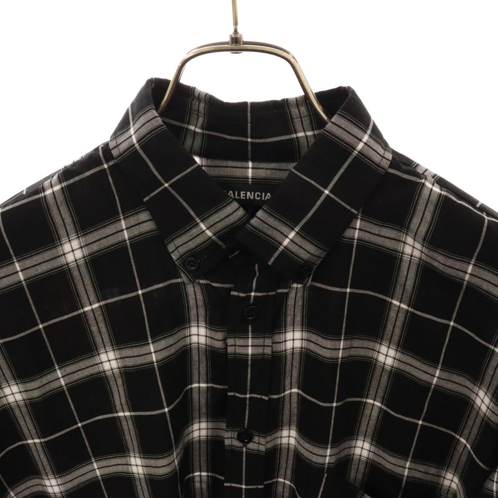 BALENCIAGA (バレンシアガ) Back Logo Check L/S Shirt 556878