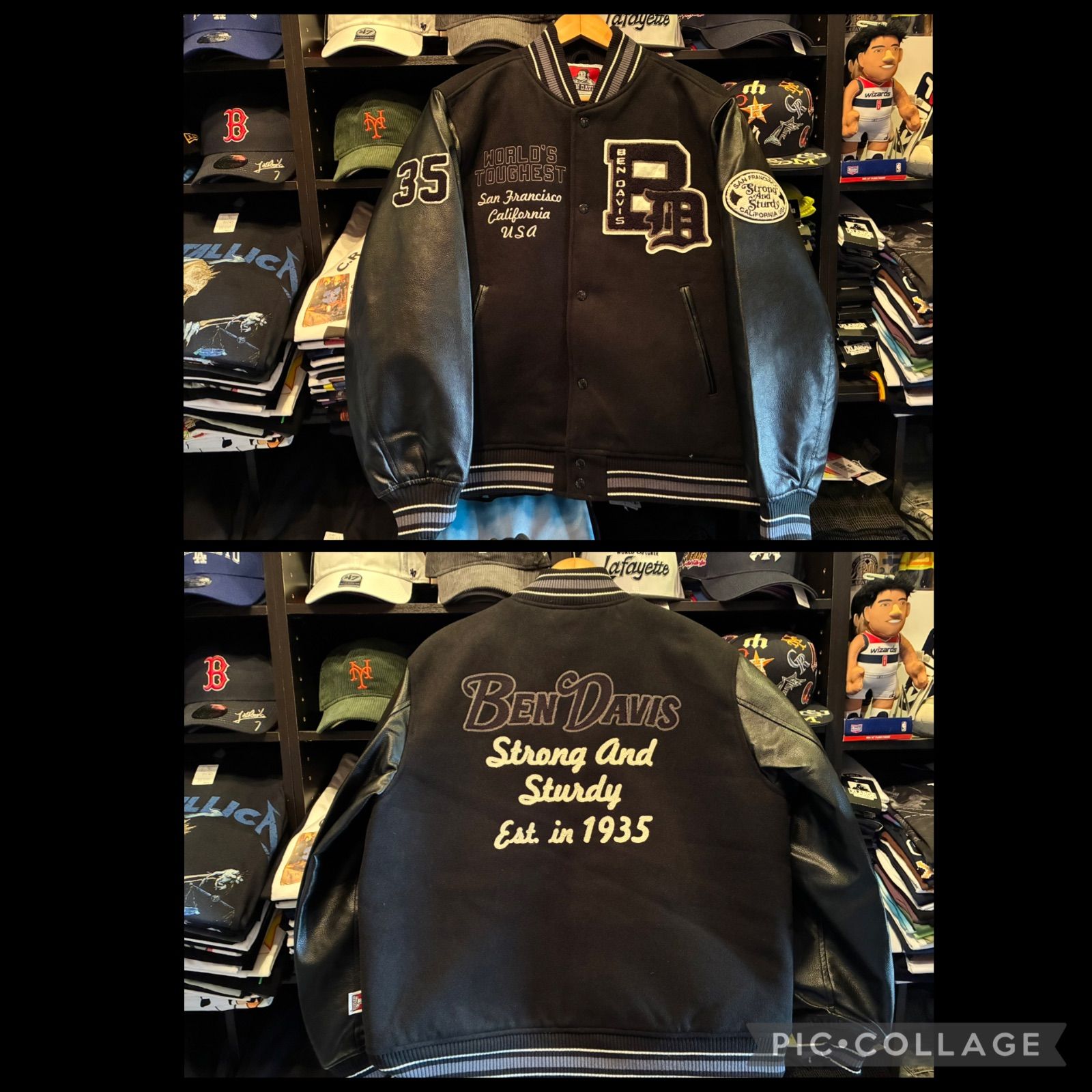 BEN DAVIS スタジャン ブラック Lサイズ BEN DAVIS ベンデイビス 