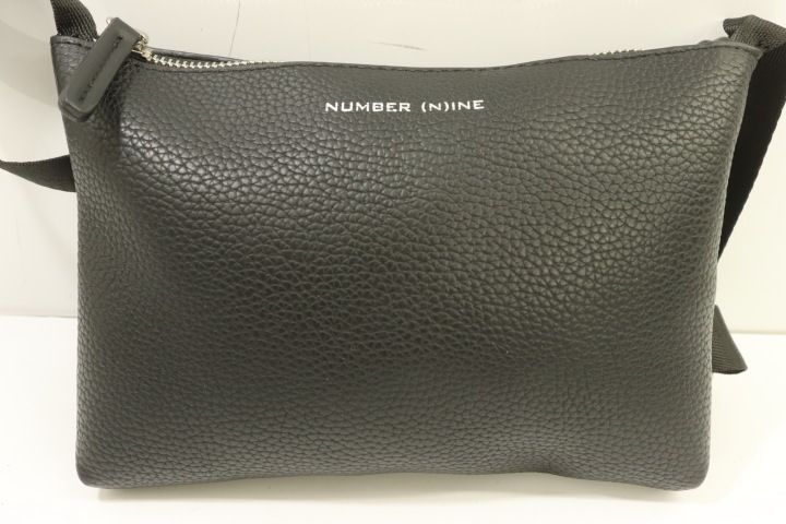 【中古】 NUMBER (N)INE メンズショルダーバッグ -- スーベニアプレミアムPUレザーサコッシュ NUMBER (N)INE -- 黒 ブラック