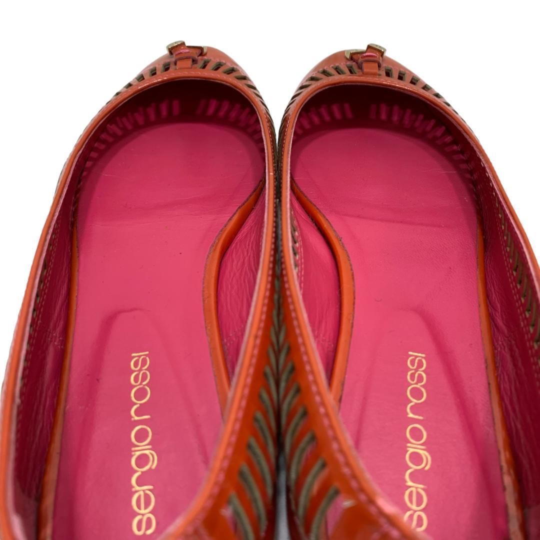 セルジオロッシ (22.5) パンプス フラットシューズ アーモンドトゥ