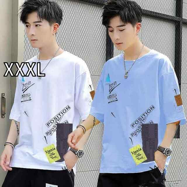 低価，正規品 [XXXL]メンズ ファッション 服 オシャレ シンプル 大人 かっこいい 大きいサイズ ストリート 紳士服 半袖 T シャツ 夏服 トップス 衣類 Tシャツ
