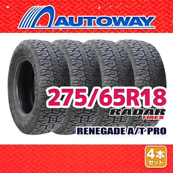 AUTOWAY 275|65R18 サマータイヤ Radar RENEGADE A|T PRO 18インチ 4本セット 夏タイヤ オートウェイ