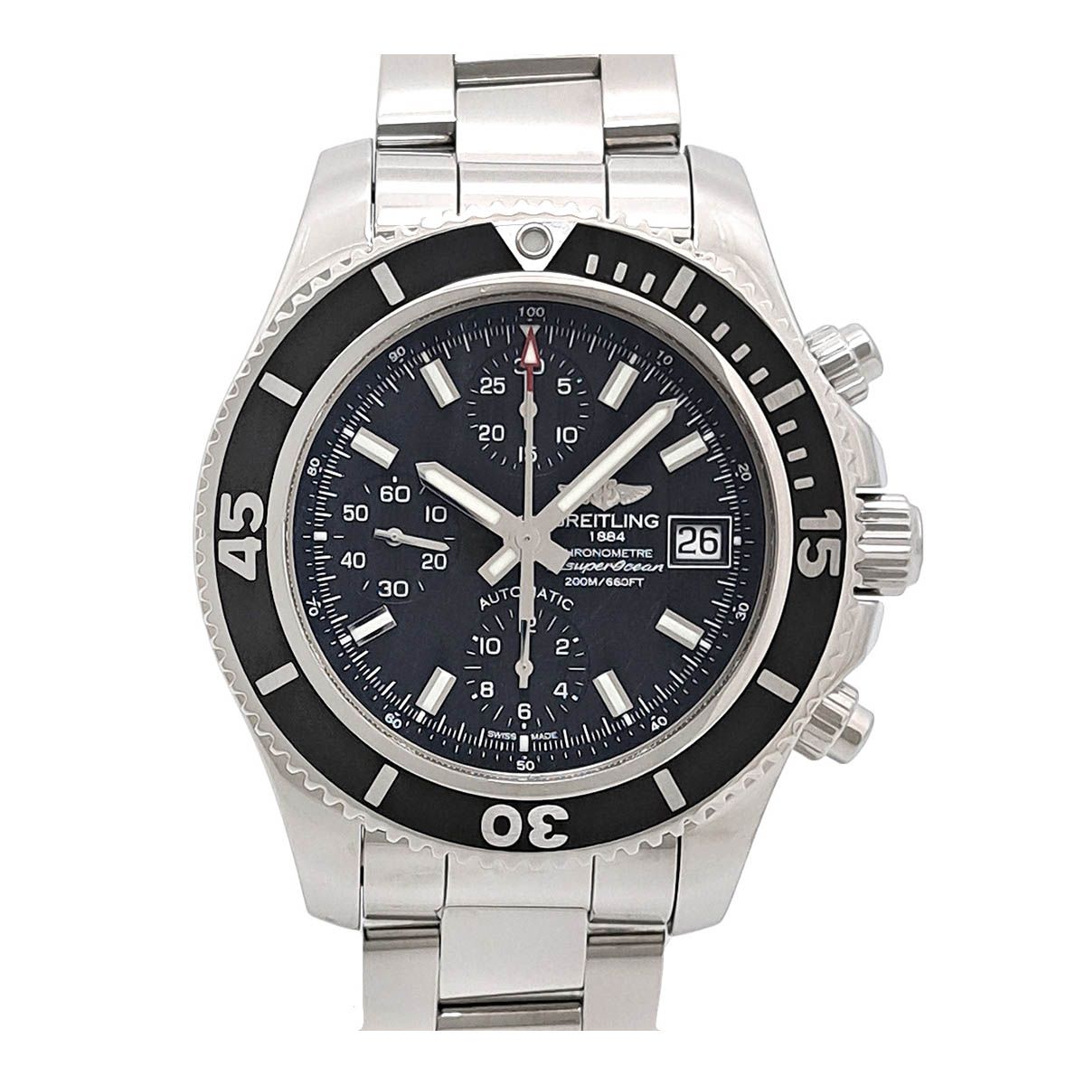 ブライトリング スーパーオーシャン 42 クロノグラフ デイト A13311 自動巻き ステンレススティール メンズ BREITLING【中古】 【時計】