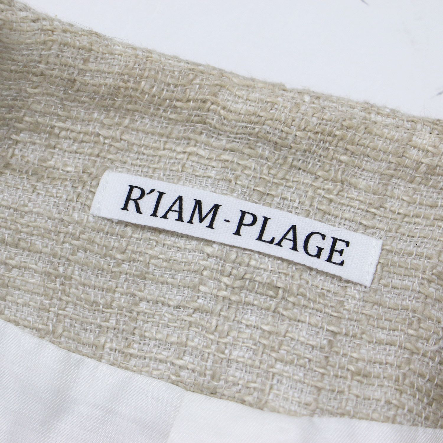 RIAM PLAGE リアム プラージュ ジャケット ベージュ 38 (M) ノーカラー 