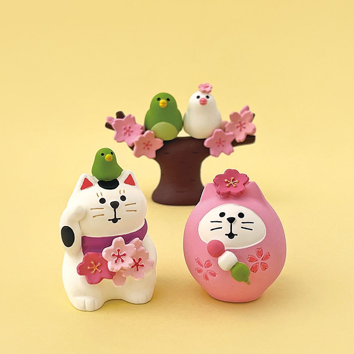 デコレ　コンコンブル しあわせ、まんぷく、お花見会　桜みゃみれ猫 桜みゃみれ猫 しあわせ、まんぷく、お花見会 コンコンブル お花見 春