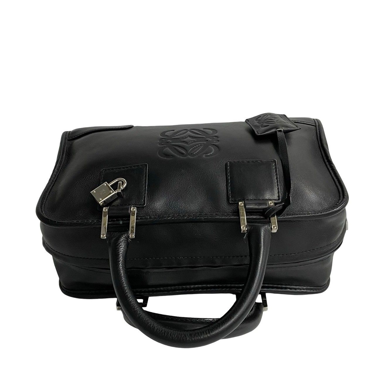 極 美品 鍵付き LOEWE ロエベ アマソナ 28 アナグラム ロゴ 刻印