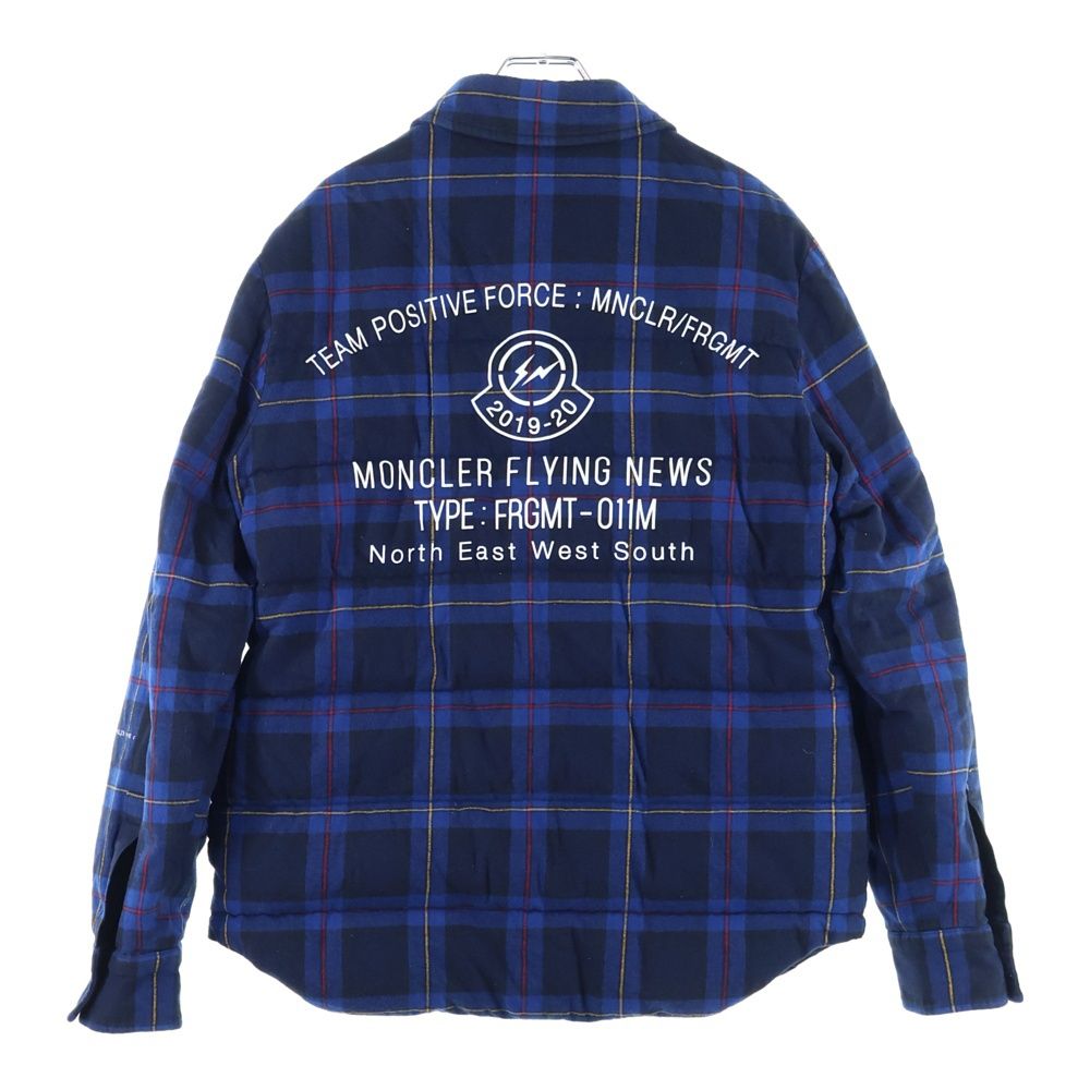 MONCLER モンクレール 19AW×fragment design MORANT フラグメント チェック柄ダウンジャケット ブルー E209U4030450