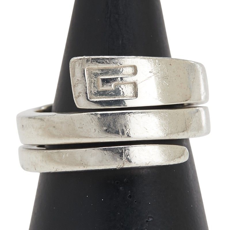 グッチ Gロゴ スネーク スパイラル リング 指輪 18 SV925 シルバー レディース GUCCI 1-0231460