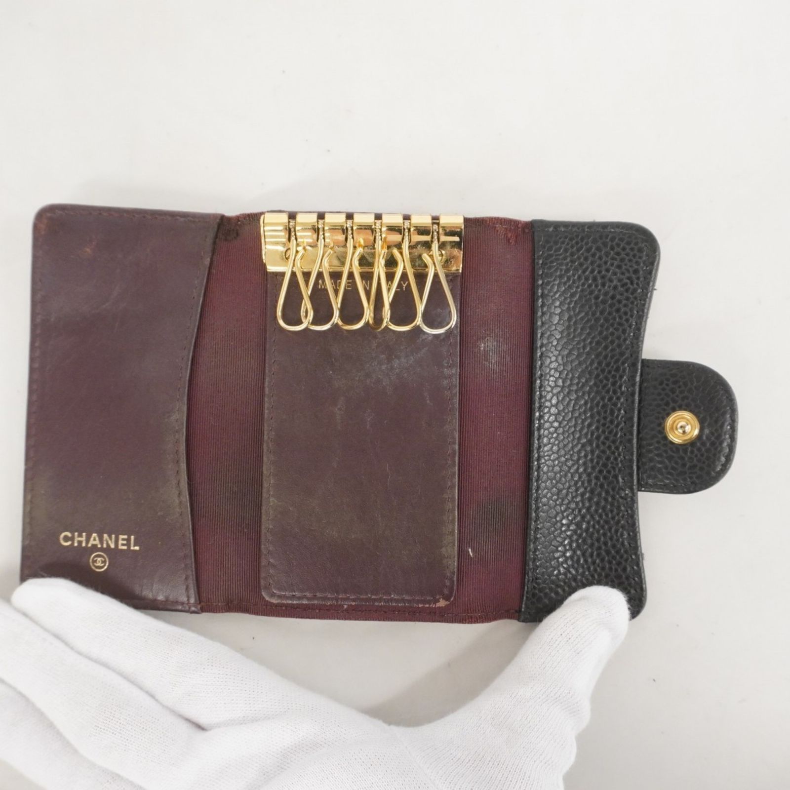 シャネル(Chanel) シャネル キーケース マトラッセ キャビア