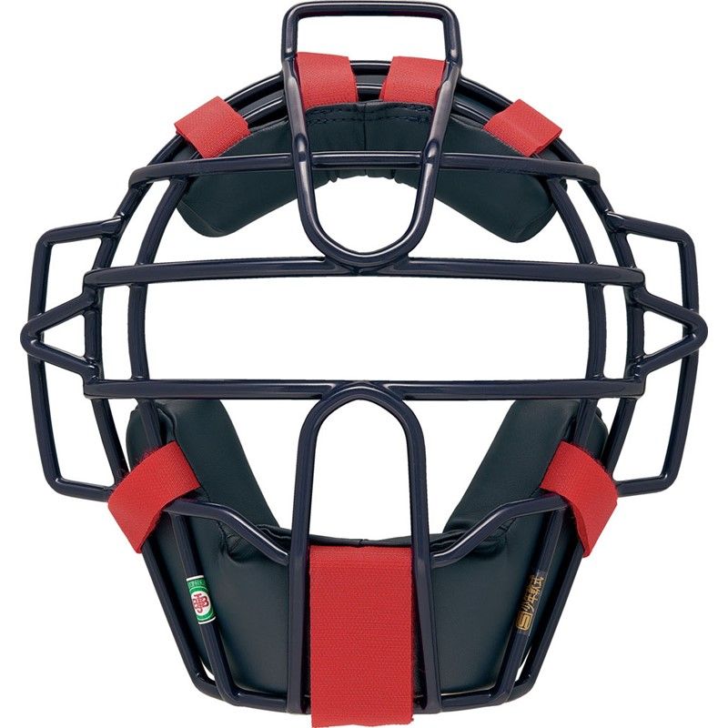 zett ゼット 少年軟式用 マスク 野球 ソフトJR マスク blm7238-2964 ネイビー レッド