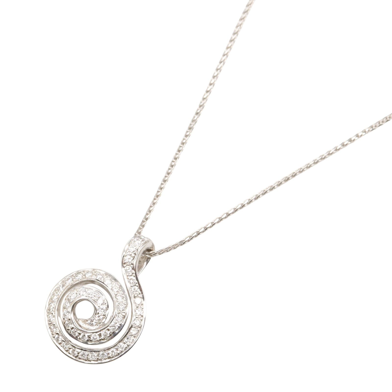 ジュエリー JEWELRY ネックレス ダイヤモンド ネックレス ﾀﾞｲﾔ 7.0g 首回39～42㎝ K18WG ホワイトゴールド ダイヤモンド ネックレス レディース Used A