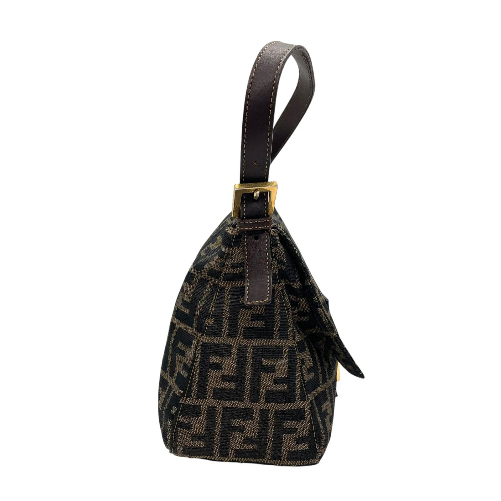美品 フェンディ FENDI マンマバケット ショルダーバッグ ズッカ