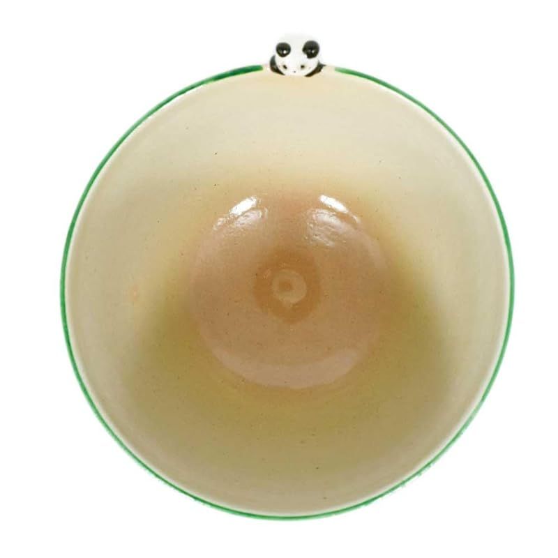  茶道具 抹茶茶碗 抹茶碗 茶道 京焼 パンダ 茶 竹中洸祥 作 陶器 贈り物 経12.5×高9 cm その他 キッチン 食器
