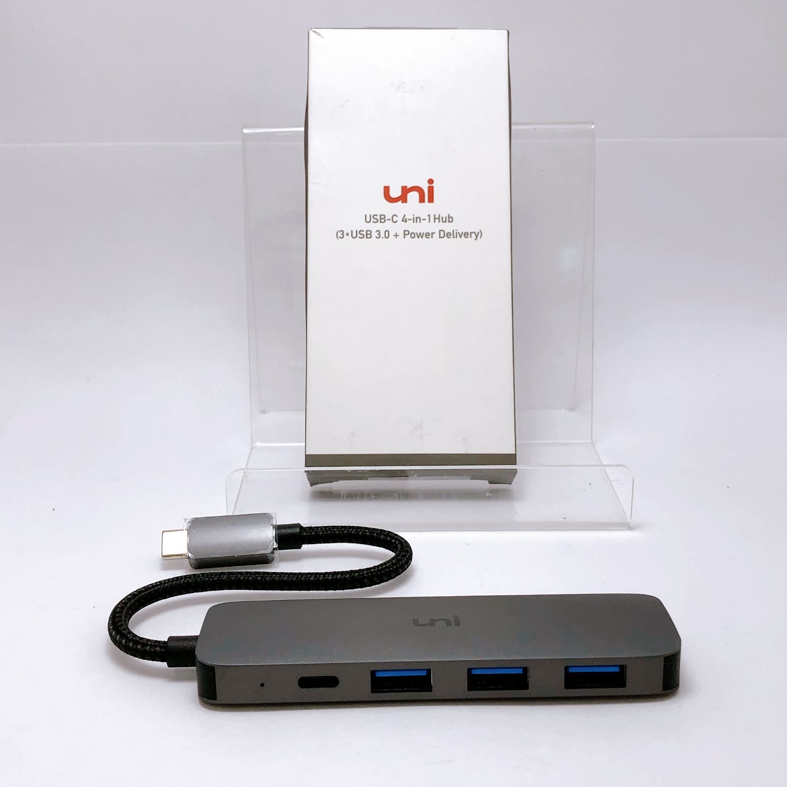 USB Cハブ uni 4-in-1 USB Cアダプター 3 USB 3.0 拡張USB-Cハブ 同時