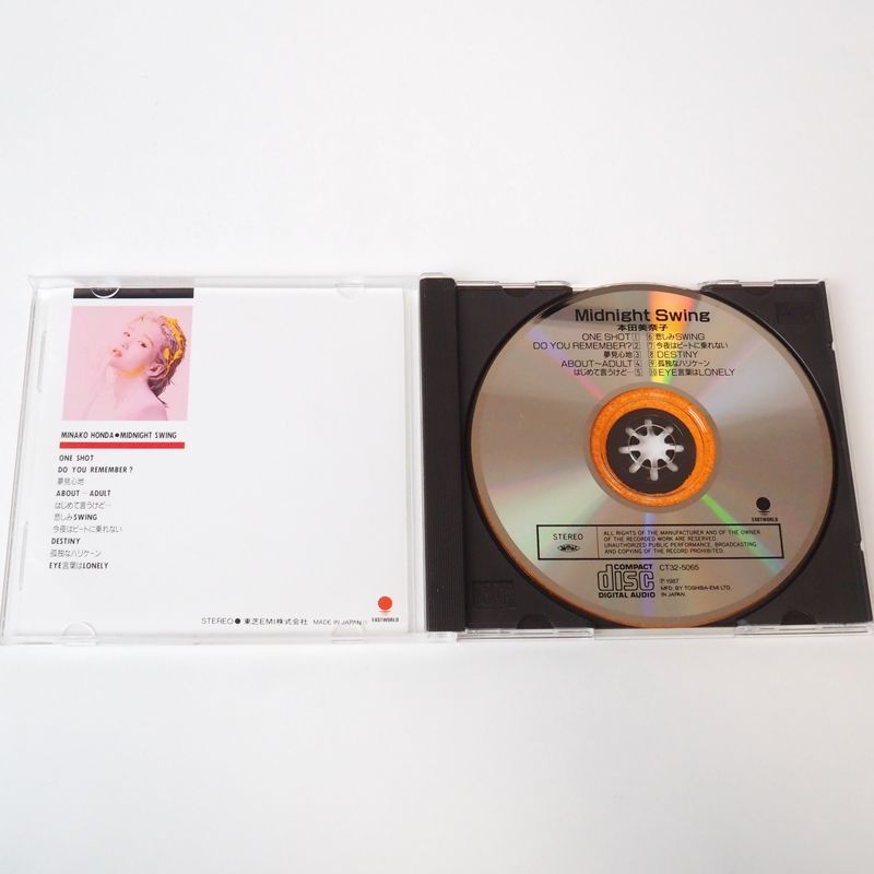 本田美奈子 CD 美品 アルバム ミッドナイト・スウィング 1987年