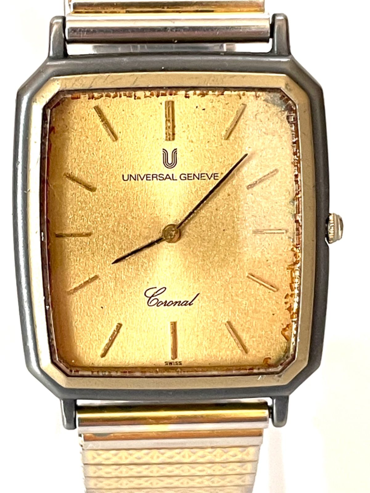 UNIVERSAL GENEVE Coronal ユニバーサルジュネーブ 角型腕時計 スクエア 現状品